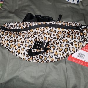 nike leopard fanny pack